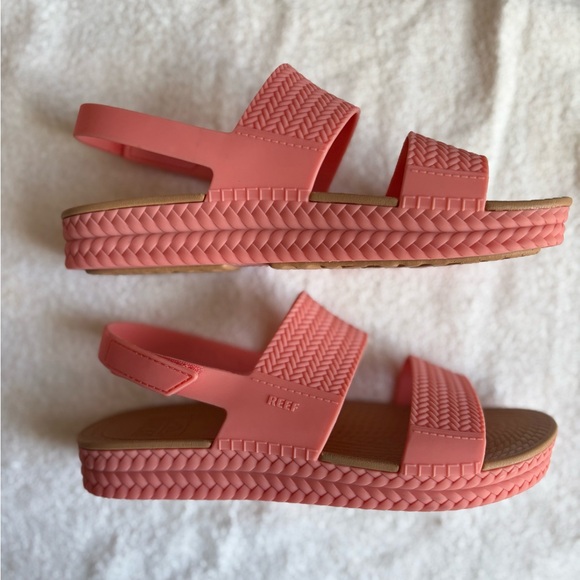 Reef Women's Sz 8 Water Vista slingback strap sandals PVC Free Sunset Coral NWOT - Picture 6 of 9